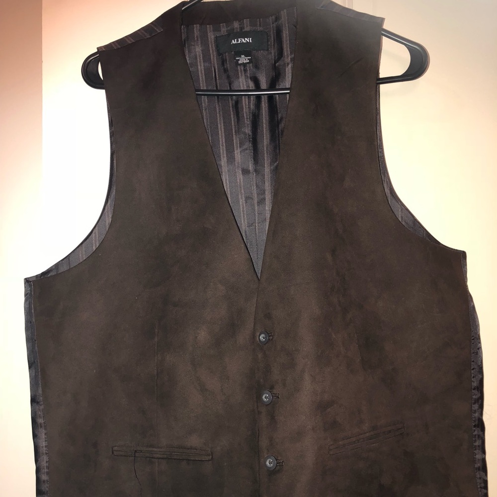 Faux suede vest